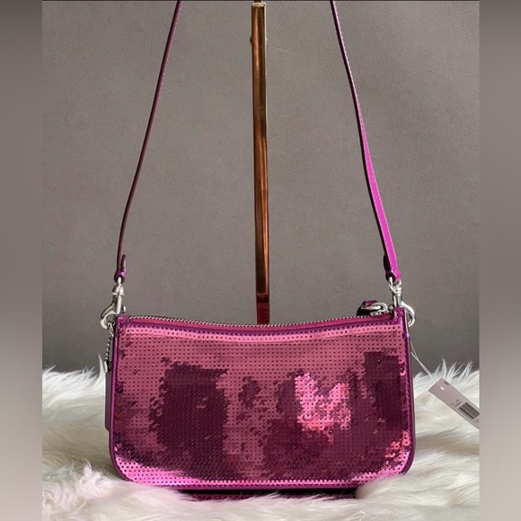 CM547 - Coach Penn Shoulder Bag with Sequins - Picture 10 of 13